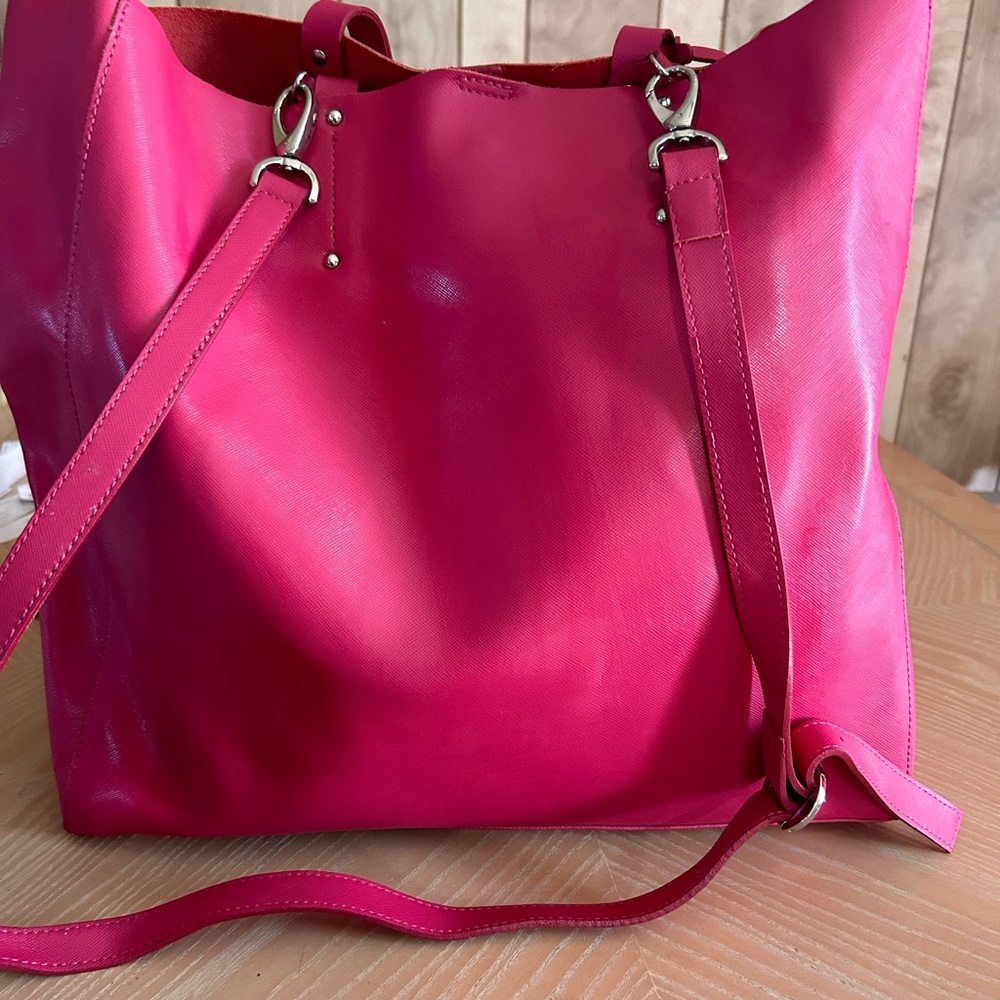 Pulicati large leather tote bag